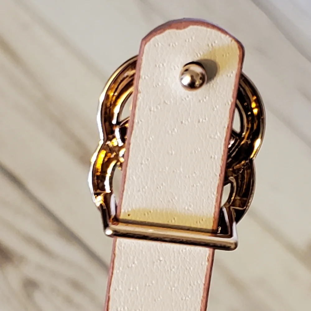 Kara and Kate women's faux leather belt mauve with goldtone buckle